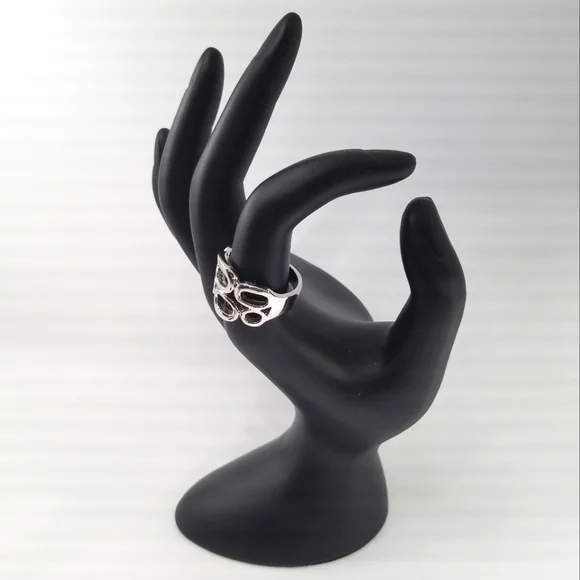 Lia Sophia 'Structure' Silver tone Ring - Picture 2 of 7